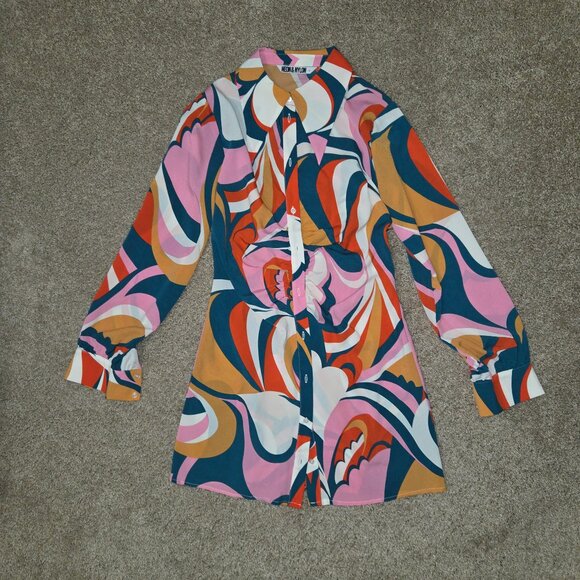 Neon & Nylon ~ Retro, 60's, hippie Style Dress ~ Size Medium - Picture 1 of 9